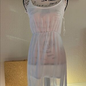 Reverse Sheer / lace White and black Dresses